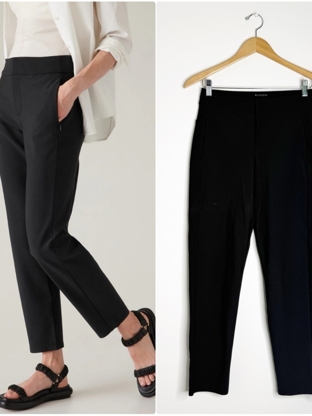 Athleta Stellar Skinny Trouser Pants Black Size 2